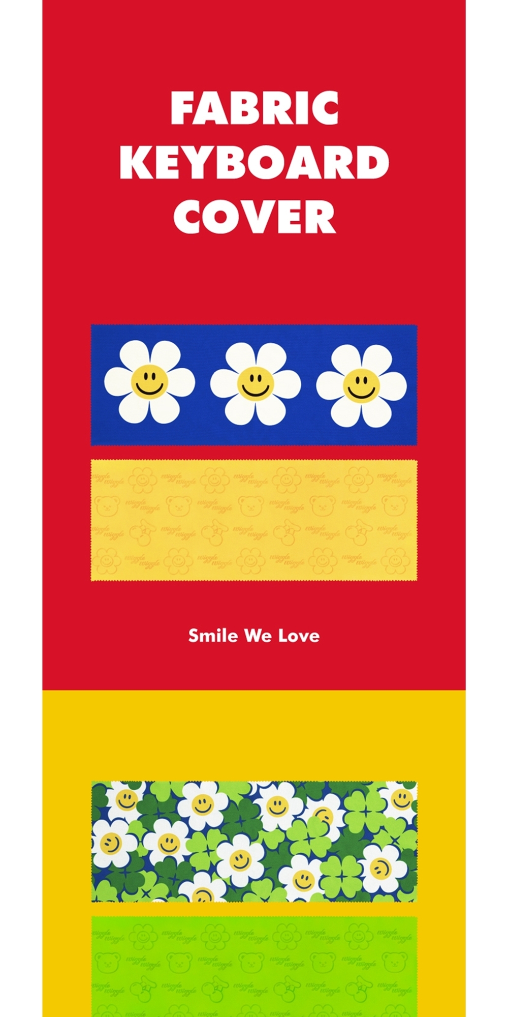 ( พร้อมส่ง ) Wiggle Wiggle Fabric Key Board Cover ผ้าคลุมคียบอร์ด มี 5 ...