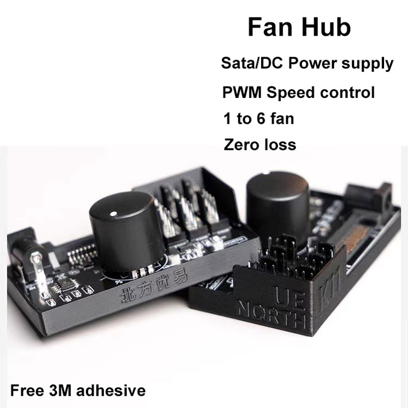 Cooling Fan Speed Knob Controller 12V 4 Pin PWM PC Chassis Fan Adapter ...