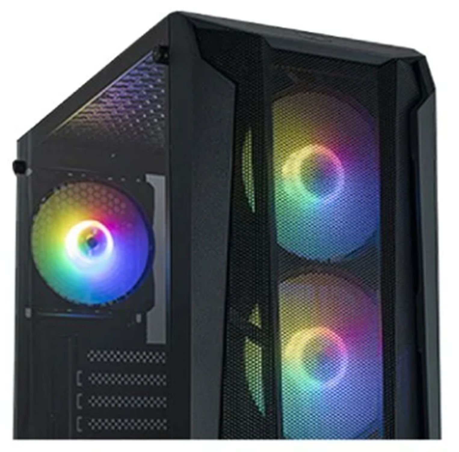 เคสคอมพิวเตอร์ Plenty Computer Case CR19 FIX Rainbow Black / White มี ...