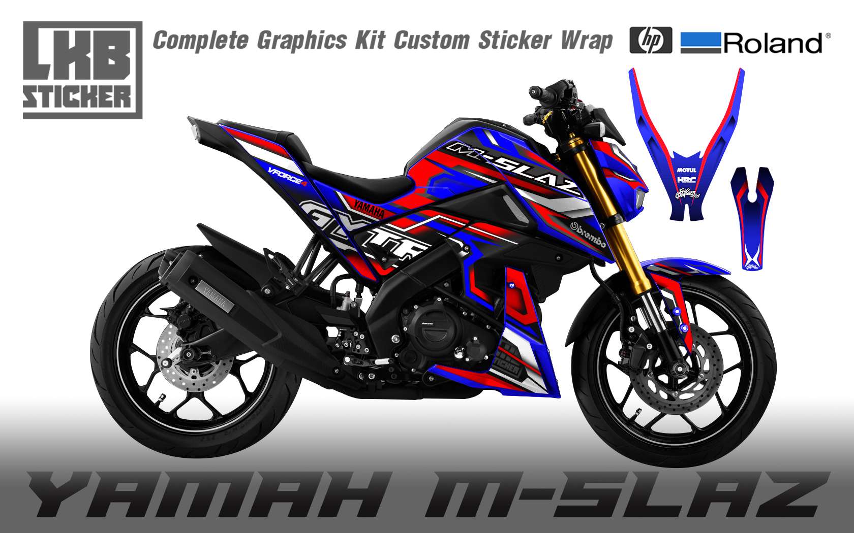 สติ๊กเกอร์แต่งลายรถ Yamaha Mslaz แบบเต็มคัน ลาย LKB RACE V.1 | Shopee ...