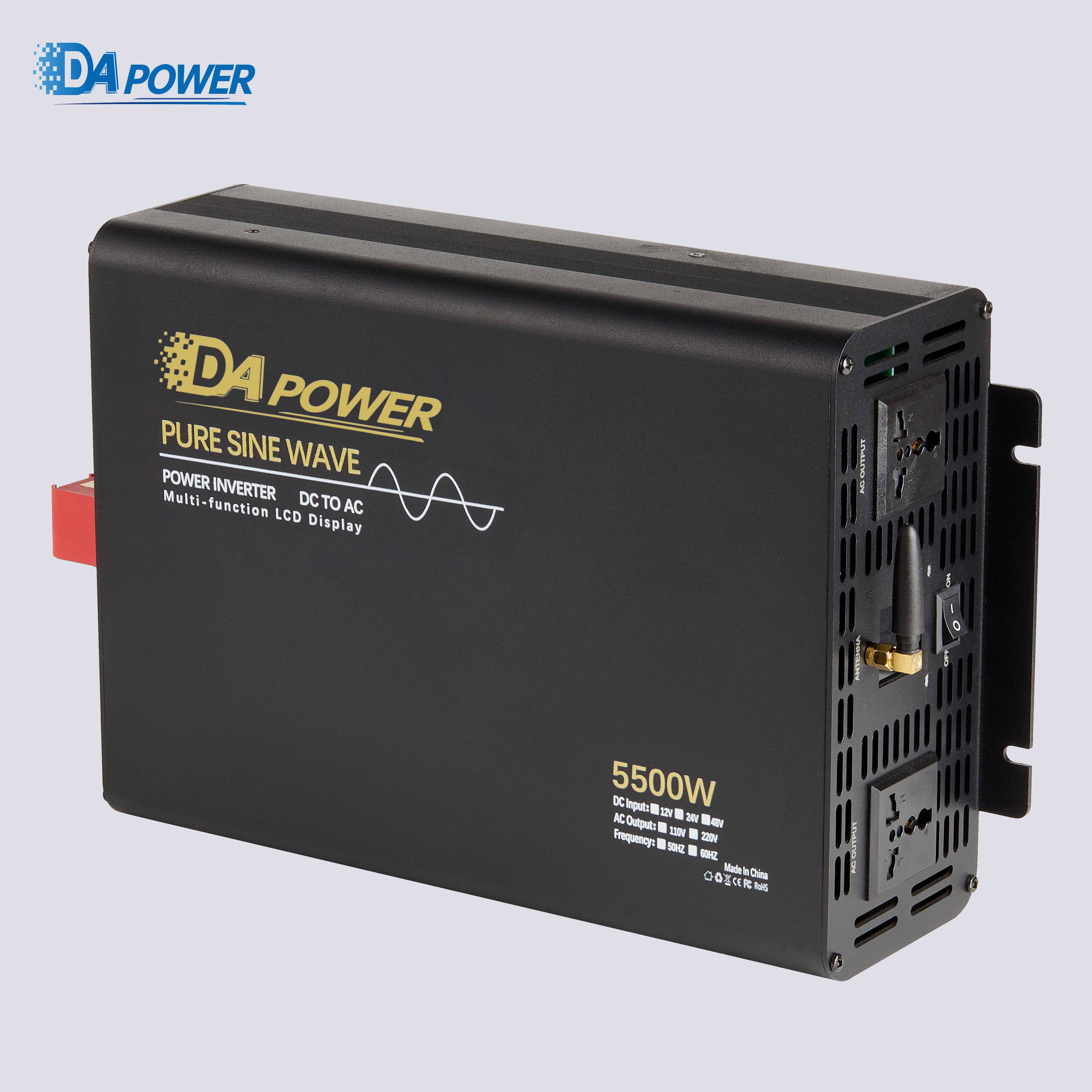 DA Inverter 5500Wรุ่น12v/24VตัวแปลงไฟDC TO AC220V อินเวอร์เตอร์เพียวซาย ...