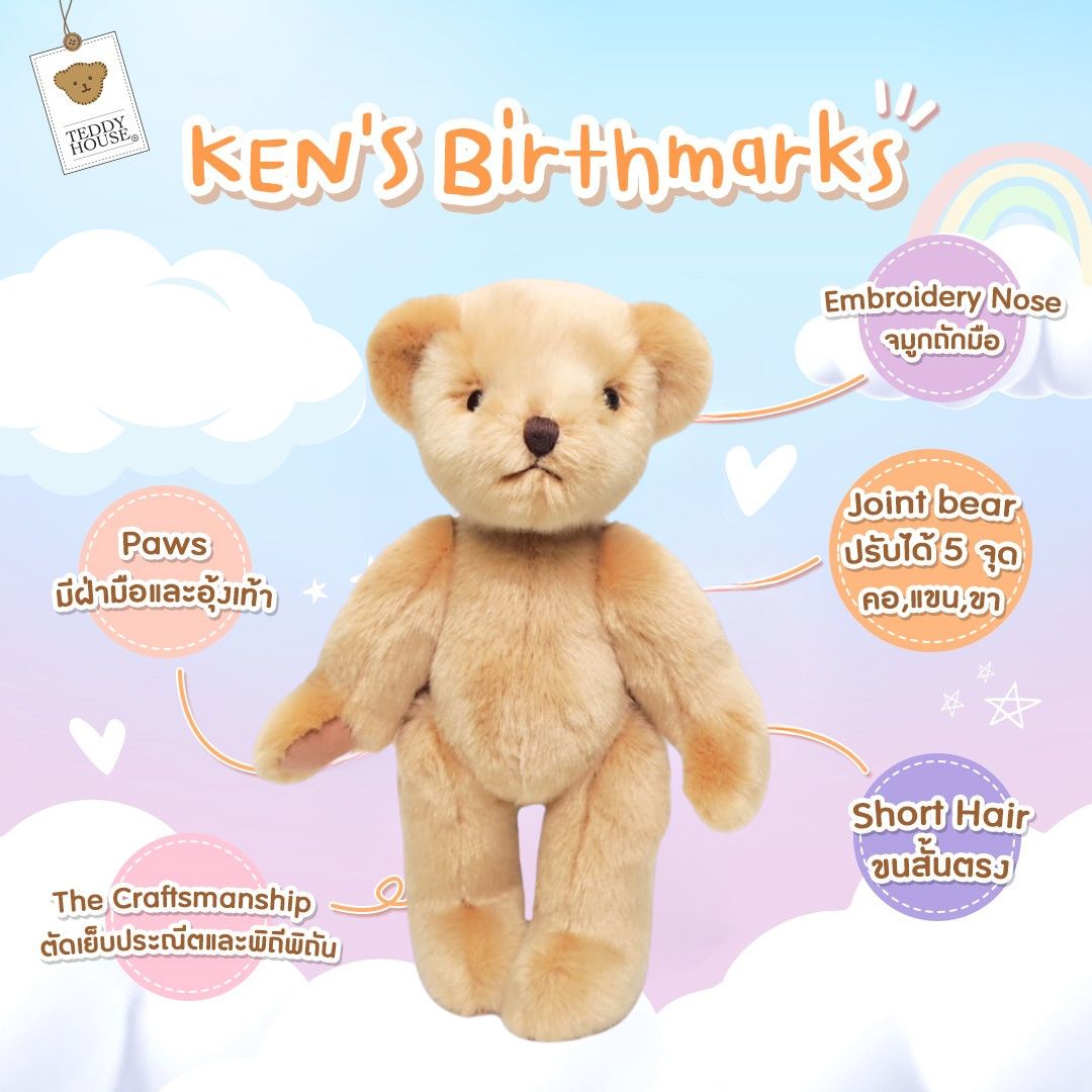 Teddy House : Ken Bear ตุ๊กตาหมี ขนาด 10
