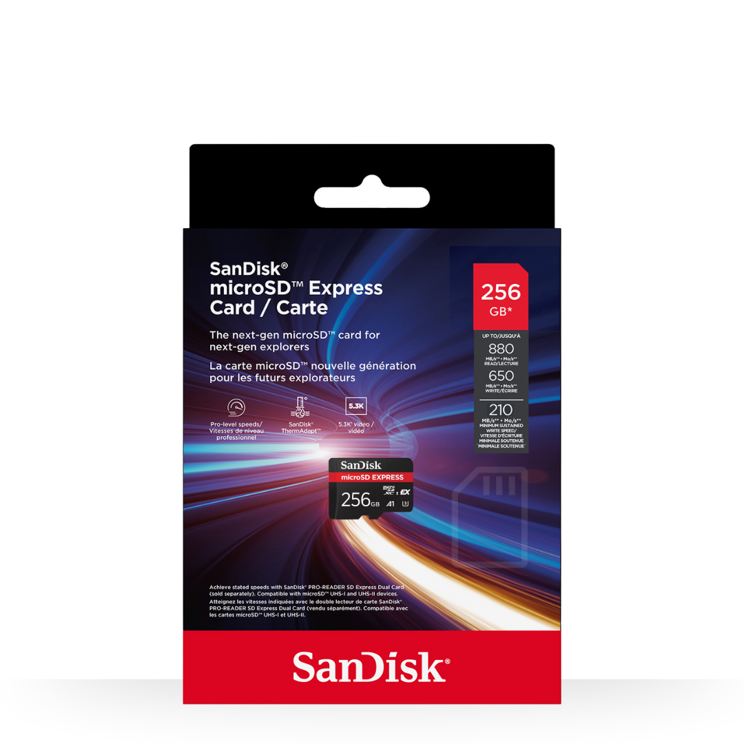 SanDisk microSD Express Card 256-512GB Speed Read Up to 880 Mb/s, Write ...
