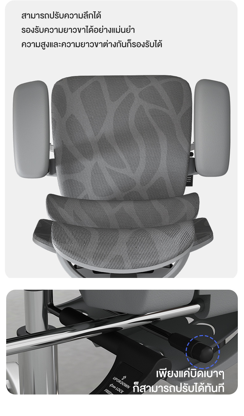 Kris R02 เก้าอี้ที่เหมาะกับสรีระ เก้าอี้ทำงานเพื่อสุขภาพ Ergonomic ระบายอากาศดีเยี่ยม ออกแบบตามหลักสรีรศาสตร์ ฟังก์ชั่นมากมาย ราคาประหยัด  คุณภาพสูง