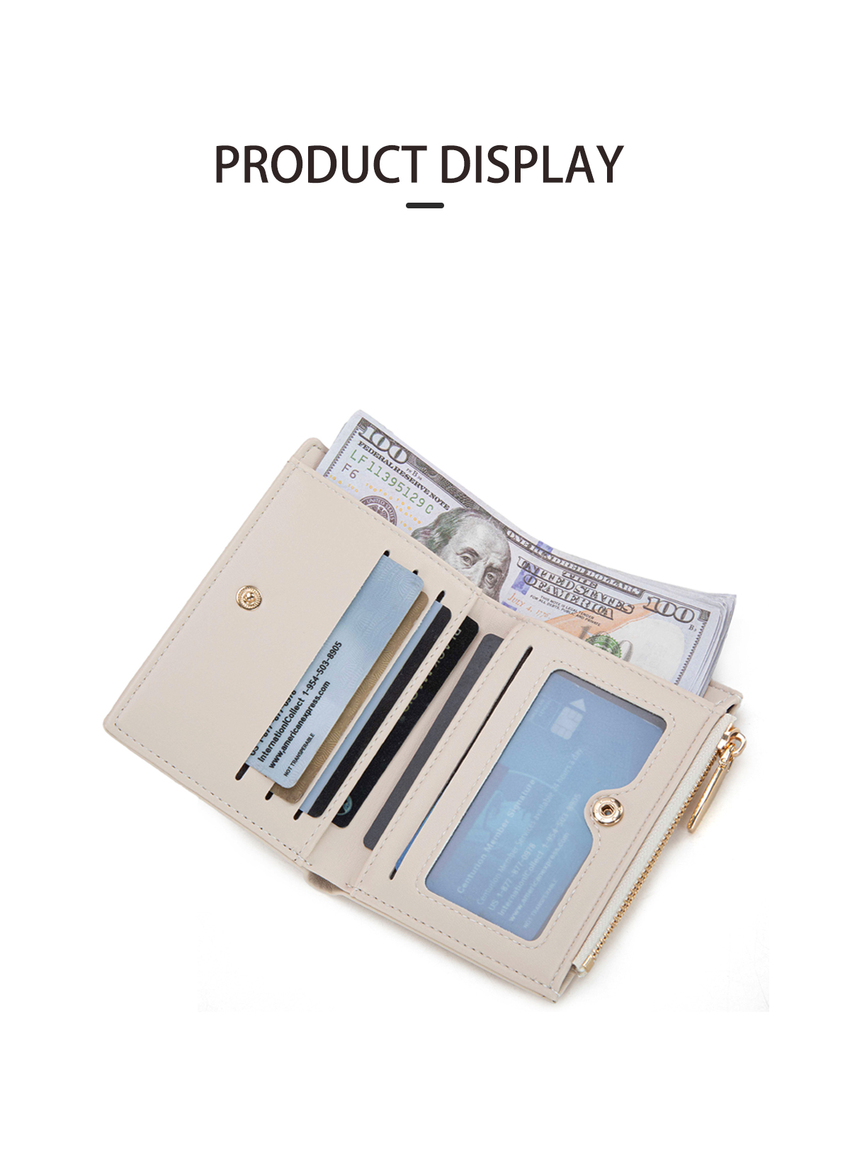 Milan Chiva Zipper wallet กระเป๋าสตางค์ผู้หญิง ใบสั้น แฟชั่น หนังนิ่ม ...
