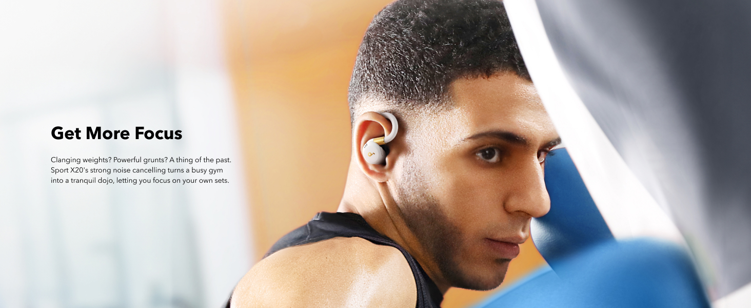 Soundcore Sport X20 True-Wireless Sport Earbuds with Hook หูฟังบลูทูธ หูฟังออกกำลังกาย Adaptive ANC หูฟังไร้ส