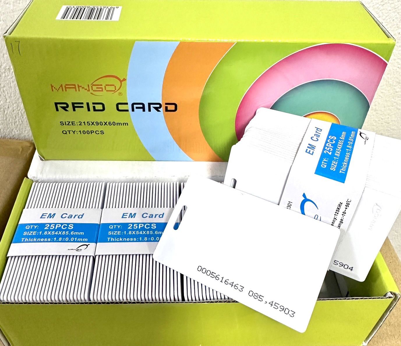 บัตรคีย์การ์ด แบบหนา Mango RFID CARD 100ใบ | Shopee Thailand