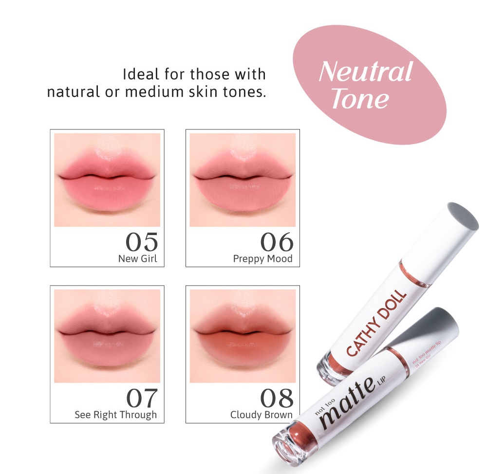 ลิปแอบแมทท์ เคที่ดอลล์ นอตทูแมทท์ลิป Cathy Doll Not Too Matte Lip ...