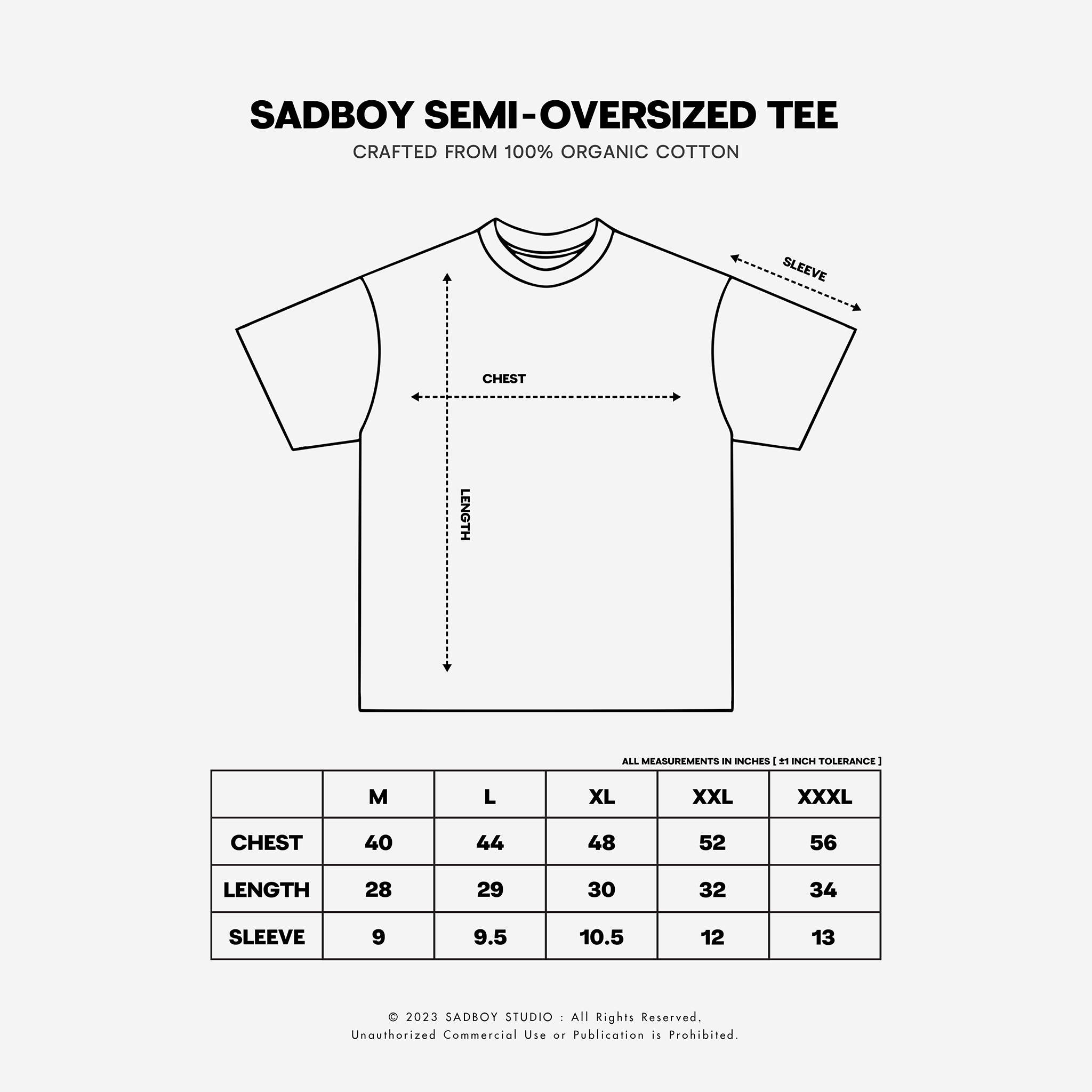 [ส่งด่วน 24 ชม.] SADBOY® Heart SemiOversized 100 Organic Cotton