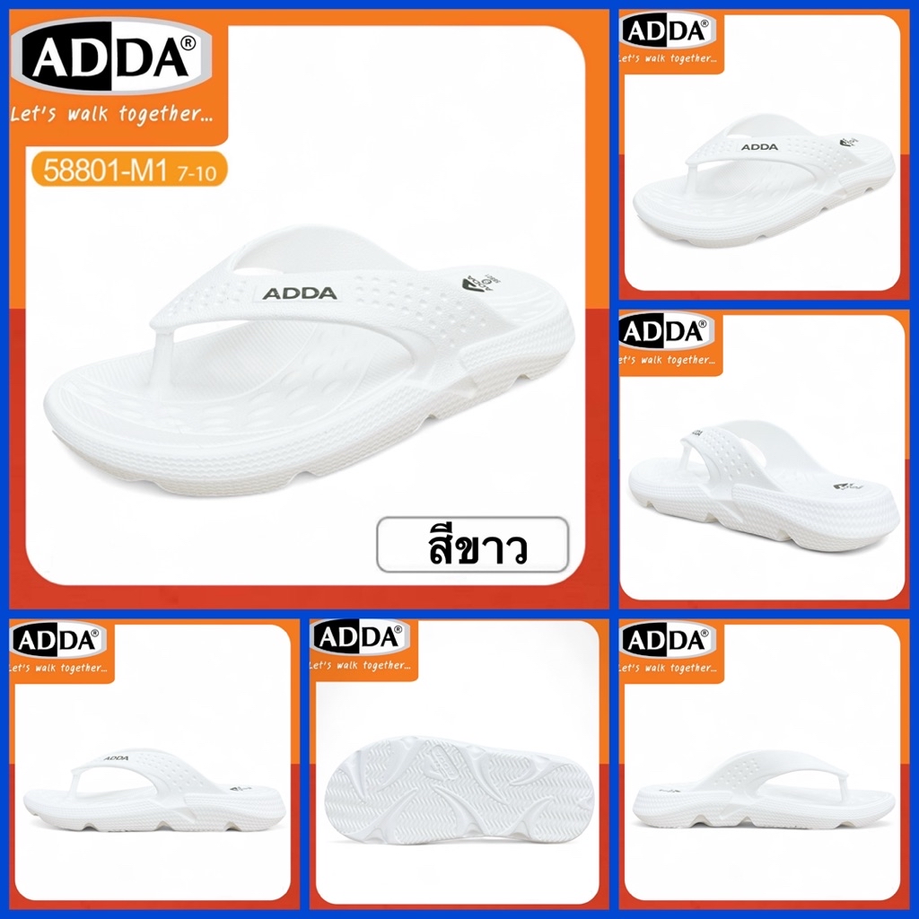 ADDA Slippers รองเท้าสลิปเปอร์ รุ่น 58801-M1 | Shopee Thailand
