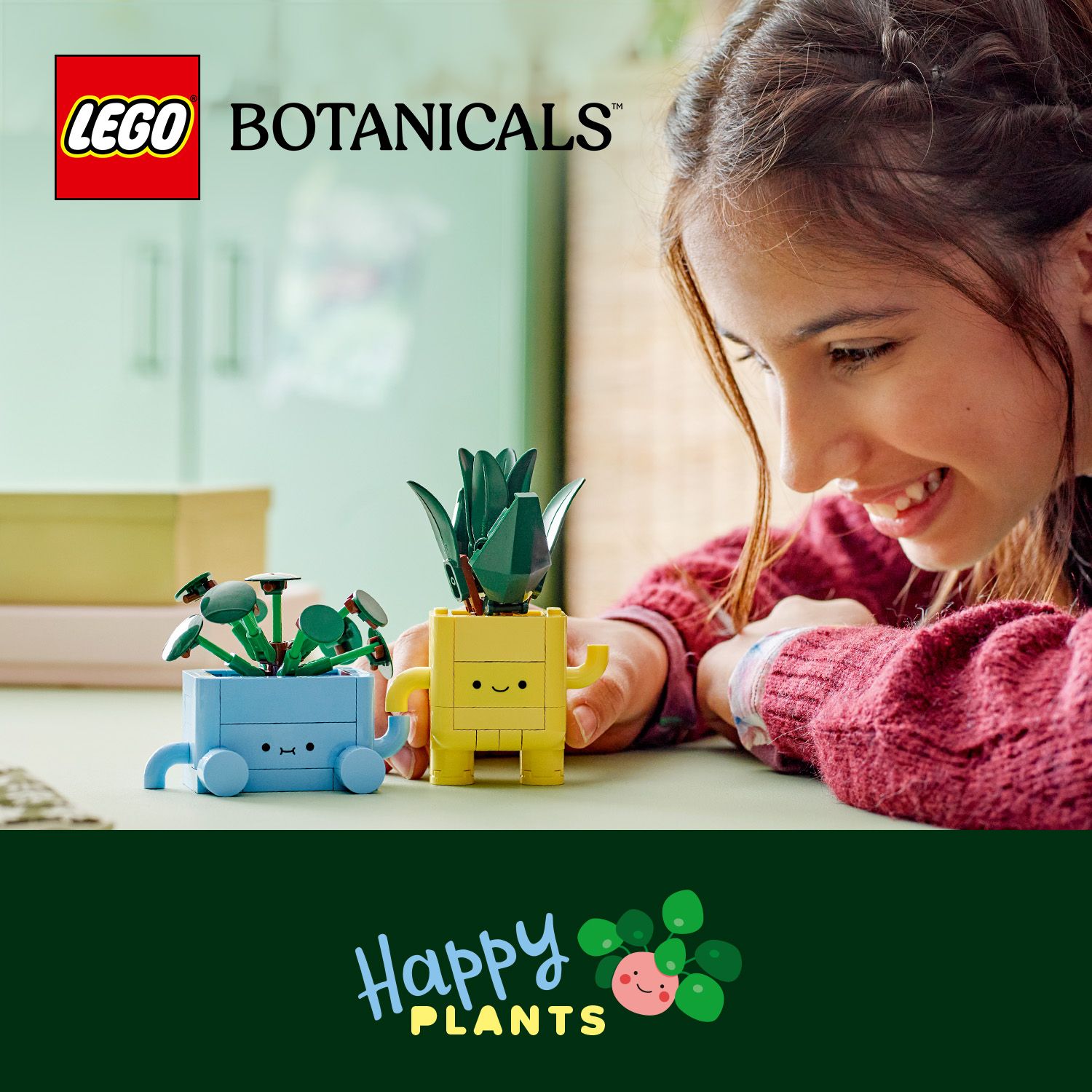 LEGO Botanicals 10349 Happy Plants (217pcs.), Building Blocks, Kids Toy ...