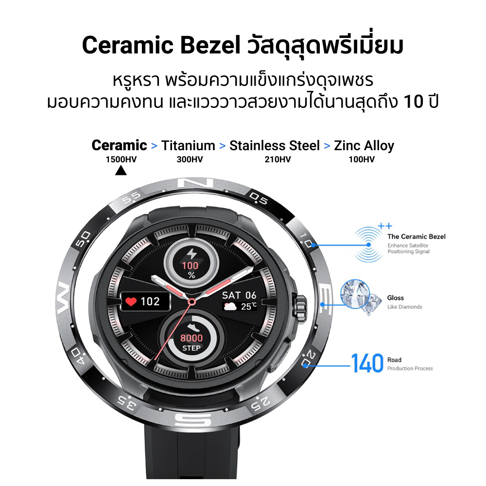 [ลดเหลือ 3490] Kieslect Actor Super Black Edition สมาร์ทวอทช์ หน้าจอ ...