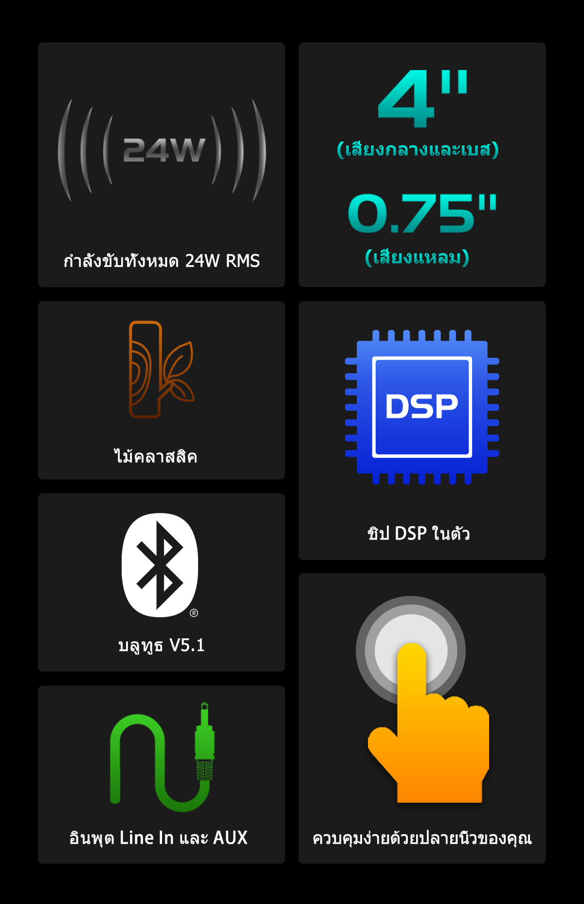 Edifier R1080BT Active 2.0 Auxiliary ลำโพงมัลติมีเดีย Bluetooth ...