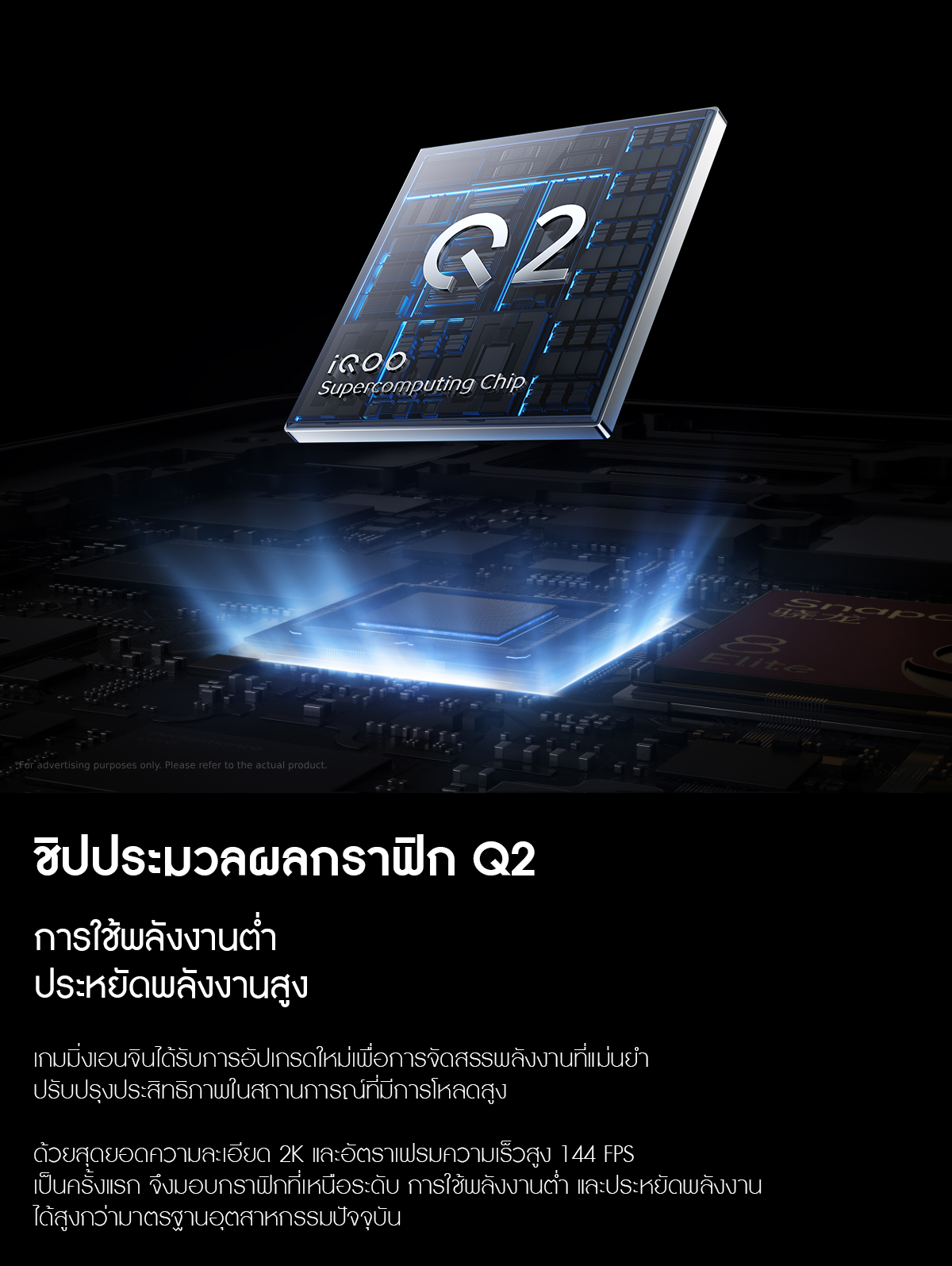 iQOO 13 5G (16+16/512GB) ไอคูล Snapdragon 8 Elite+Chip Q2 | 6150mAh+120w | 2K 144Hz Ultra Eyecare Display | VC 7K