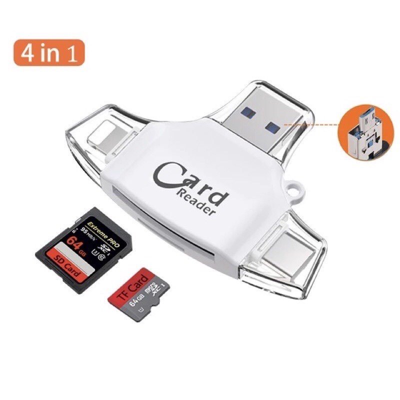 4in1 iDragon OTG Card Reader Mini USB TF Card SD Card การ์ดรีดเดอร์ ตัว ...