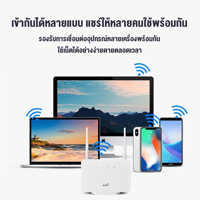 เร้าเตอร์ใส่ซิม เราเตอร์ 4G/5G Router wifi 300 Mbps 2.4Ghz ใช้ได้กับซิม ...