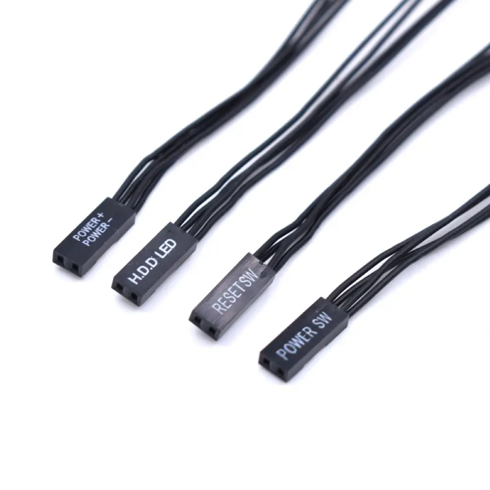 (4 PCS) Motherboard Switch Power SW RESET SW HDD LED POWER LED 1 To 2 ...