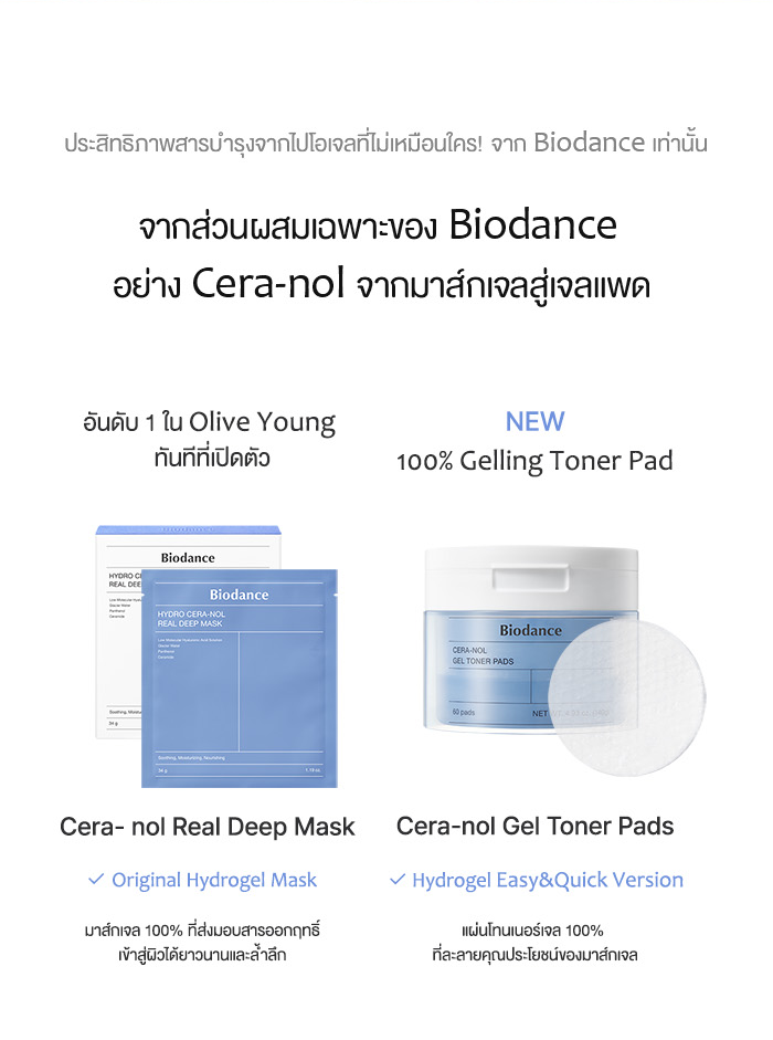 Biodance CERA-NOL Gel Toner Pads 140g/60ea
