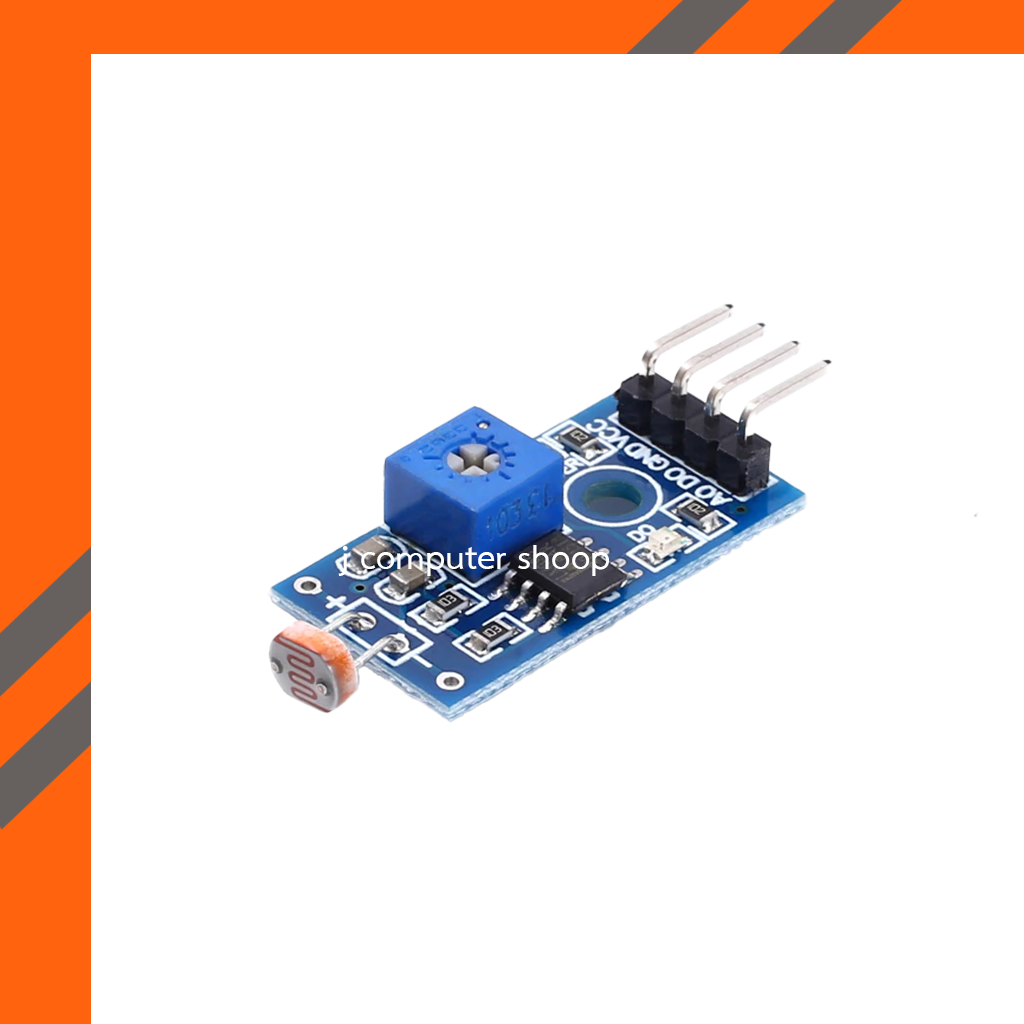 โมดูลเซ็นเซอร์วัดความสว่างความเข้มแสง LDR Photoresistor Sensor Module ...