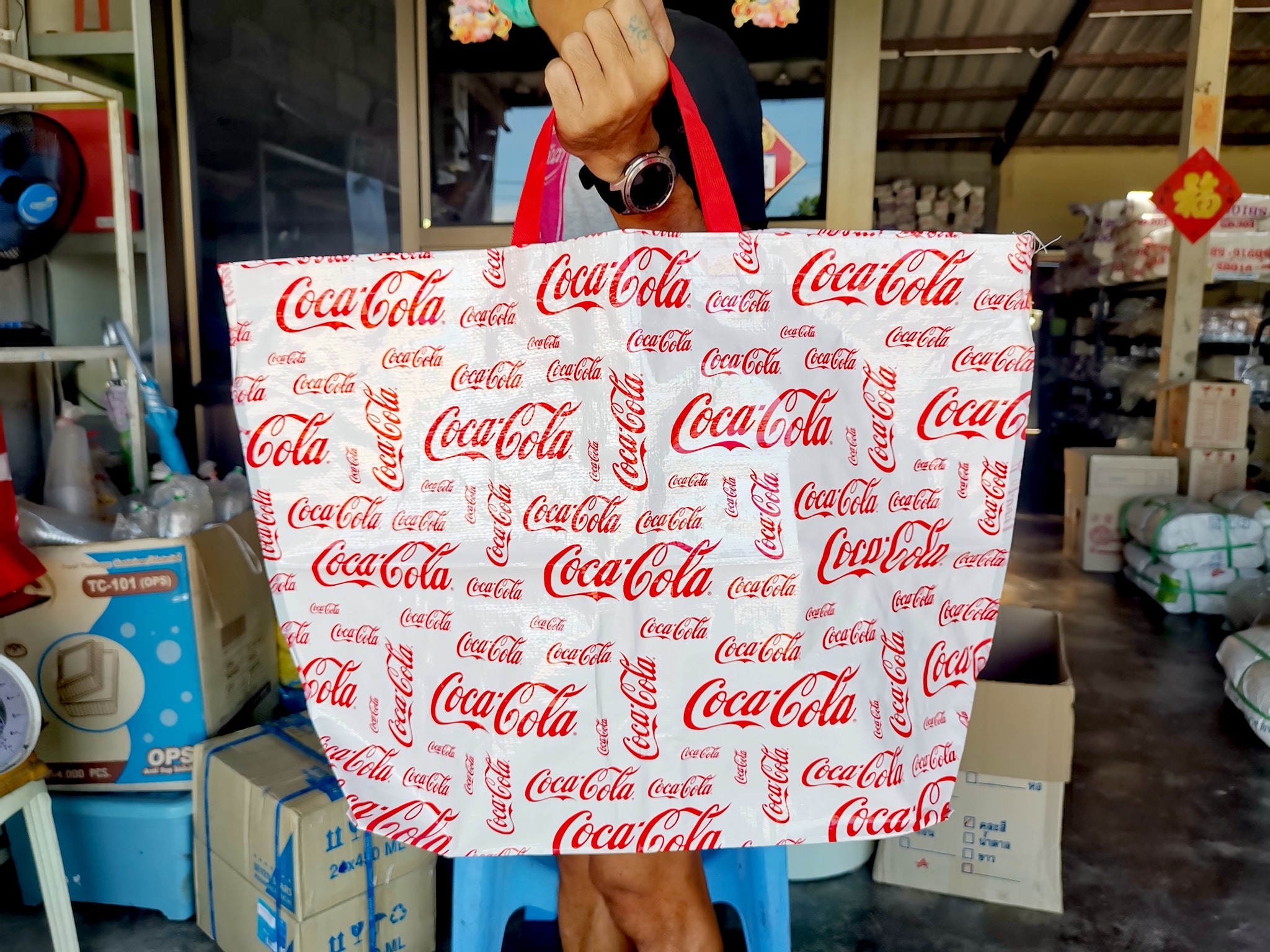 สินค้าพร้อมจัดส่ง สินค้าพรีเมี่ยม กระเป๋าโค้ก ถุง กระสอบ Coca - Cola ...
