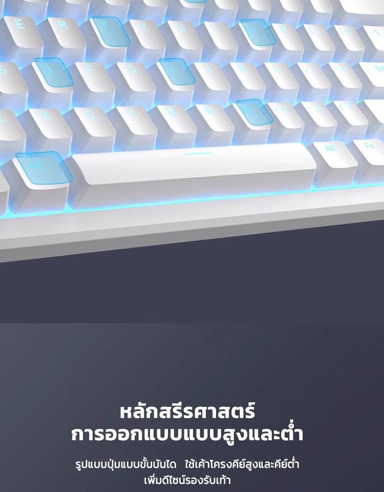 LANGTU LT104 คีย์บอร์ด แป้นพิมพ์ไทย คีย์บอร์ดเมคคานิคอล RGB 104 คีย์ ...