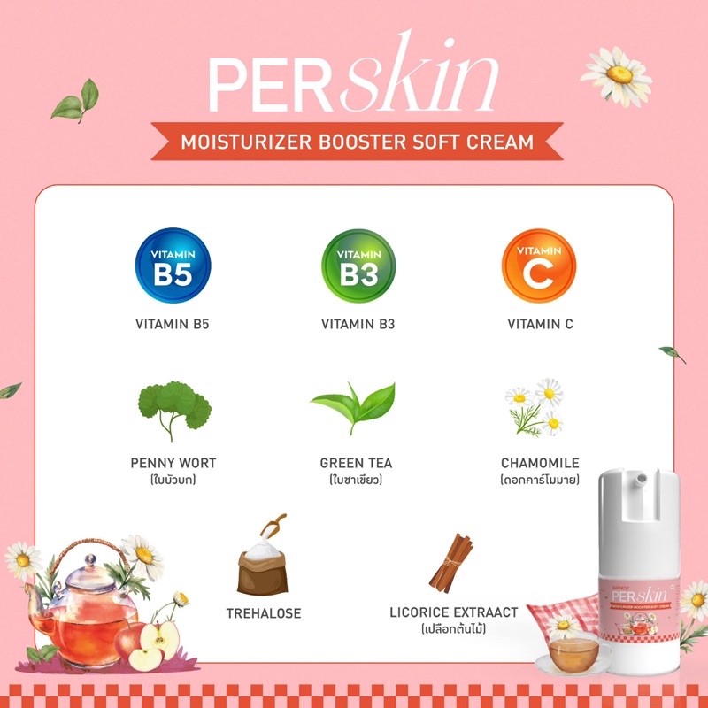 perskin - เพอร์สกินท์ บูสเตอร์ ซอฟครีม มอยซ์เจอร์ไรเซอร์ | Shopee Thailand