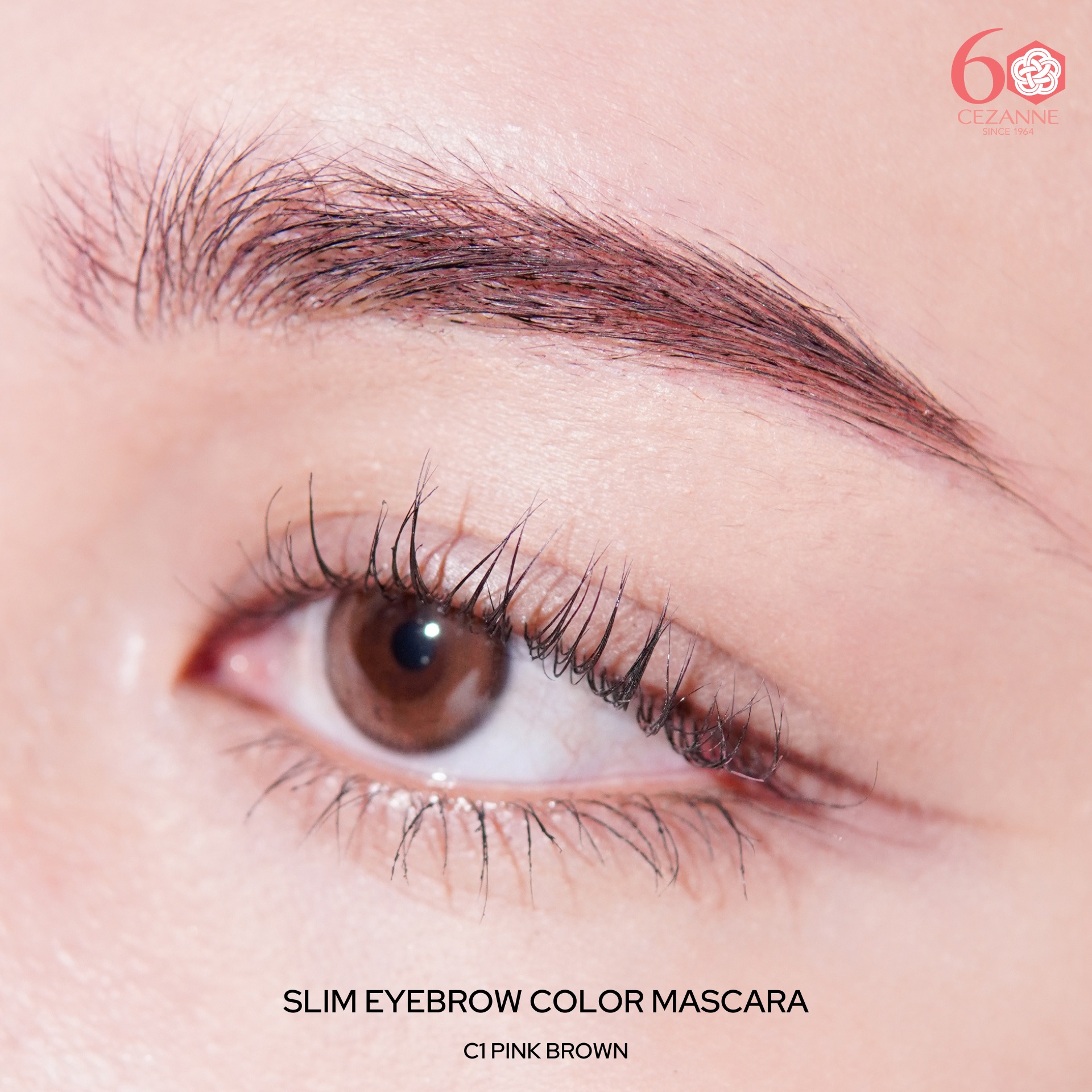Cezanne Slim Eyebrow Color Mascara – Farbe C1 Pink Brown, Für Natürliche Augenbrauen-Definition