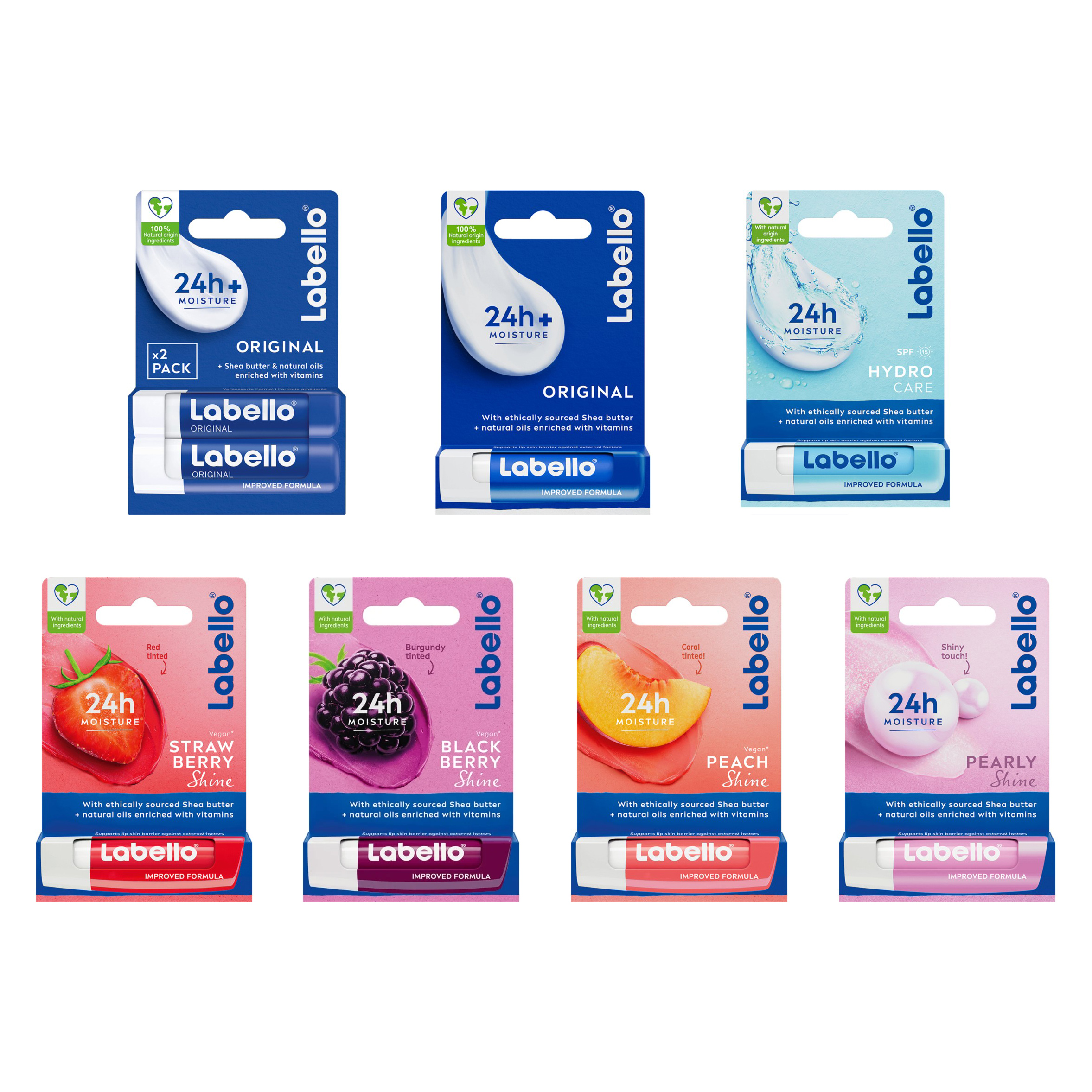 Labello Lip Balm 24h Moisture รวมลิปบาล์มลาเบลโลหลายสูตร บำรุงริมฝีปาก ...
