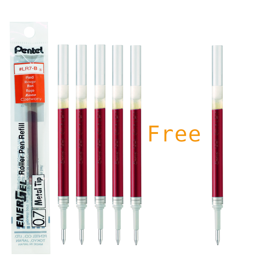 Pentel LR7 Eneregl Refilled Ink ไส้ปากกา Energel ขนาด 0.7 มม บรรจุ 5 ...