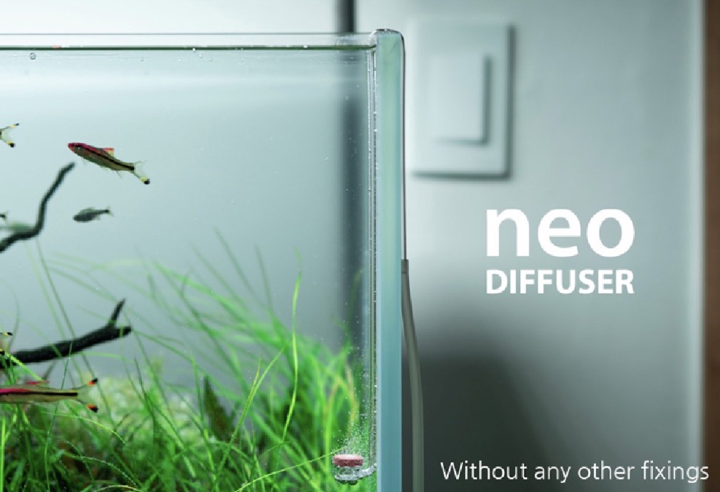 หัวดิฟ O2 CO2 ของ Aquario neo special curved แบบใหม่ แท่งยาวล็อคแขวนขอบ ...
