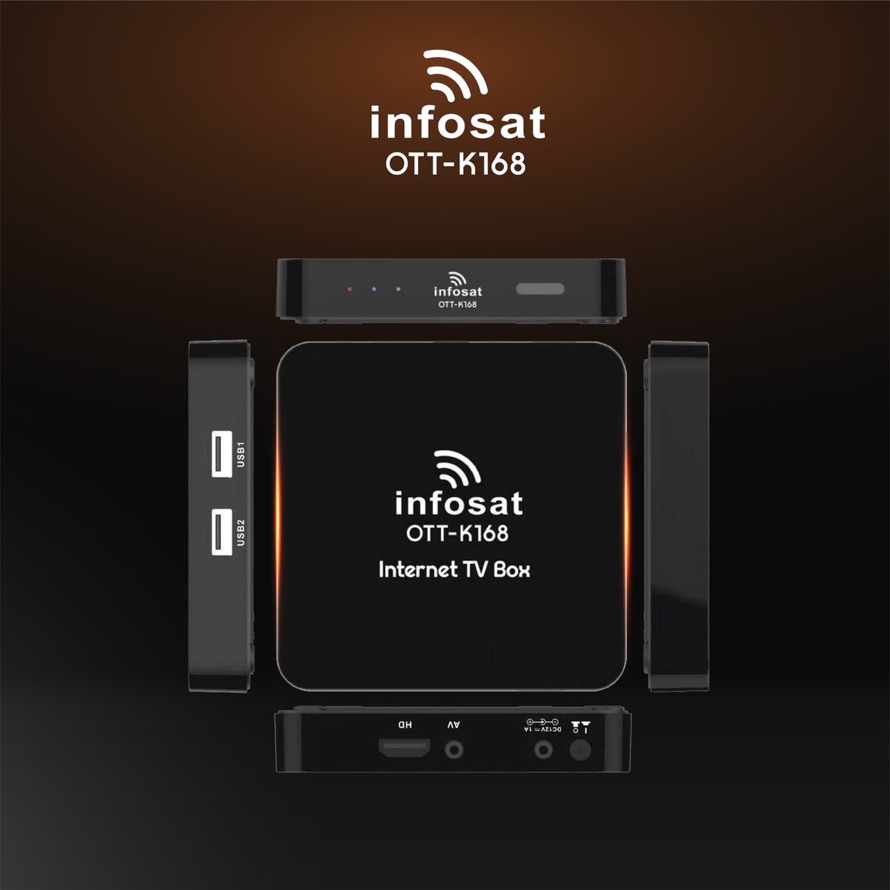 All-In-One Set top box Infosat OTT K168 IPTV (Wi-Fi 2.4GHz -5GHz