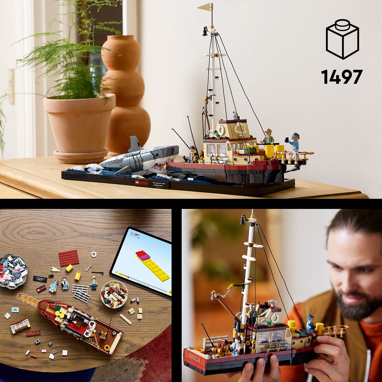 LEGO Ideas 21350 Jaws (1503 pieces),Building Blocks,Kids Toy | Shopee ...