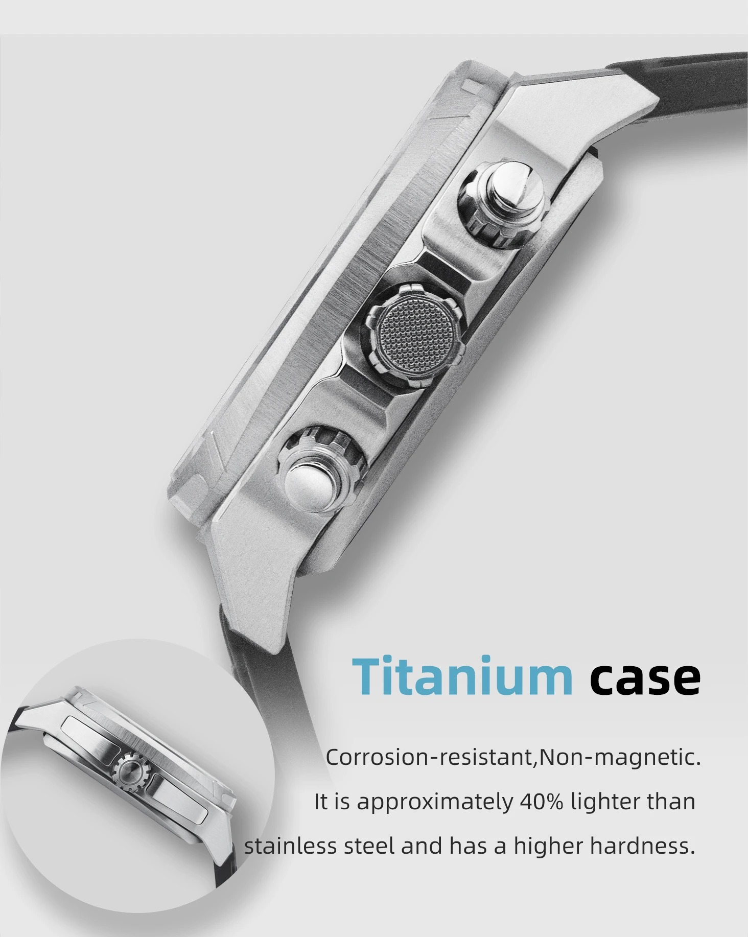 [Pre-order][Solar] Hestur Military Titanium Tactical Watch 45MM BGW9 AR ...