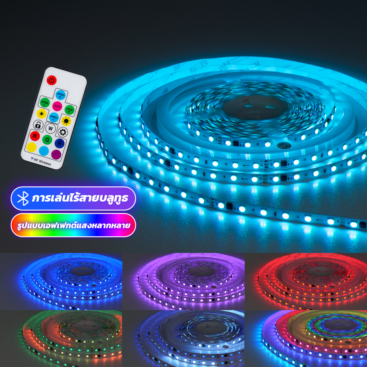 MODI ไฟริบบิ้น AC220V 3M 5M 10M Led Strip Light เหมาะสำหรับใช้ภายใน ...
