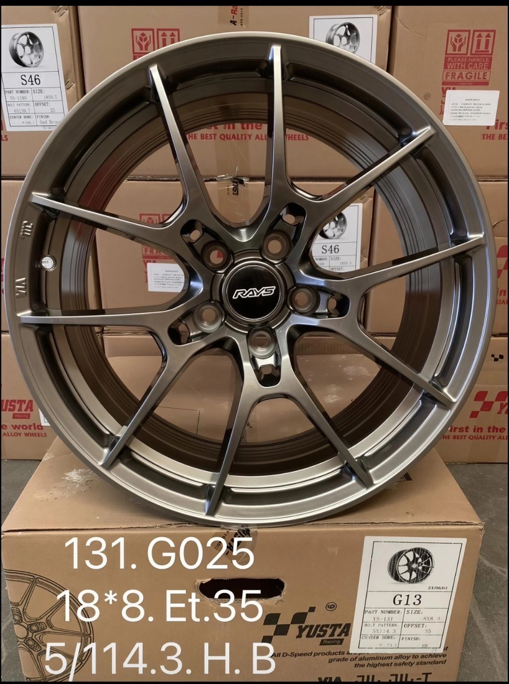 ล้อแม็กซ์ YUSTA GO25ขอบ18 5 รู114.3 กว้าง8.5นิ้วET35 FLOW FORMING มี3สี ...