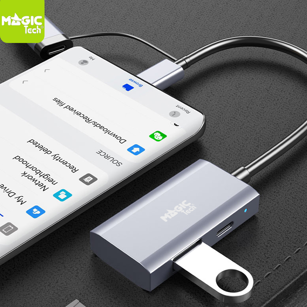 CARD READER USB 3.0/TYPE C 2 IN 1 USB A+C MAGICTECH รุ่น DM-529 ...