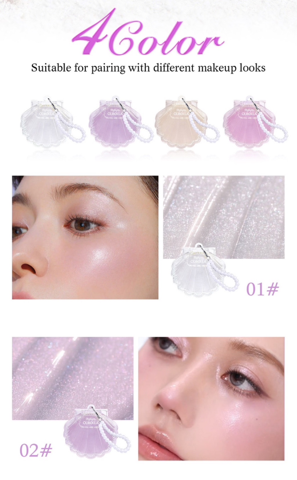 Olibolla Shell Bring Highlighter Balm ไฮไลท์เปลือกหอย พวงกุญแจ DIY S ...