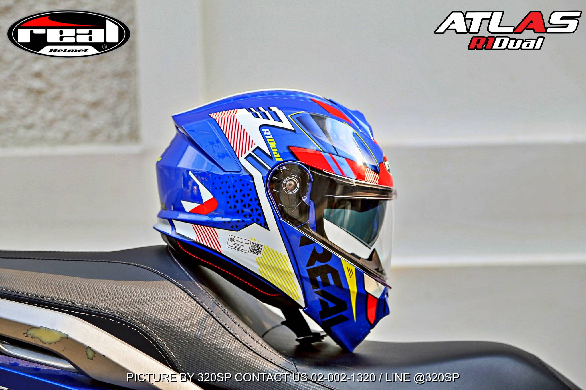 หมวกกันน็อคยกคาง Real รุ่น ATLAS R1 DUAL ลายล่าสุด ส่งไว !! 320SP ...
