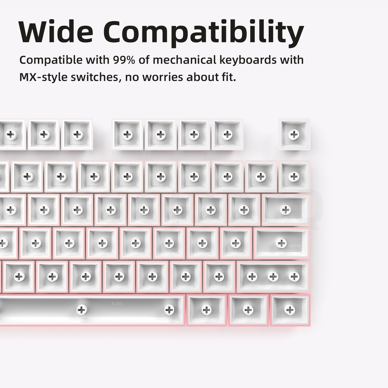 GOOJODOQ 133 key Mechanical Keyboard Keycaps Premium Gradient Design ...