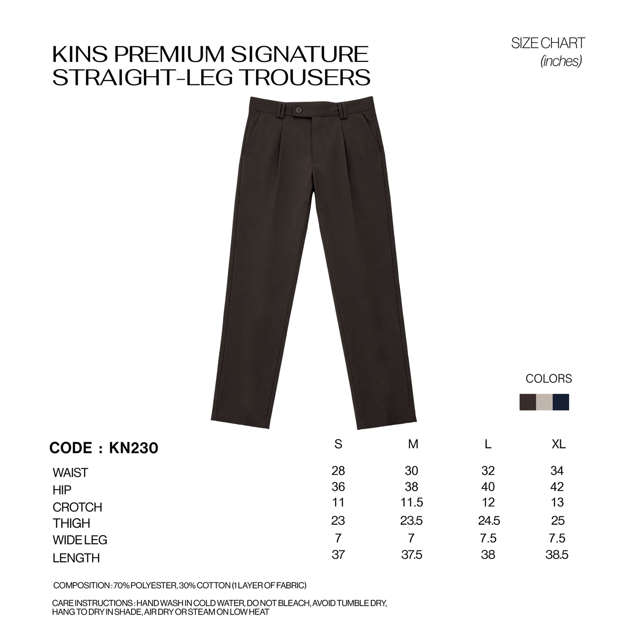 KINS 19 STUDIO | KINS Premium Signature Straight-leg Trousers กางเกงขา ...