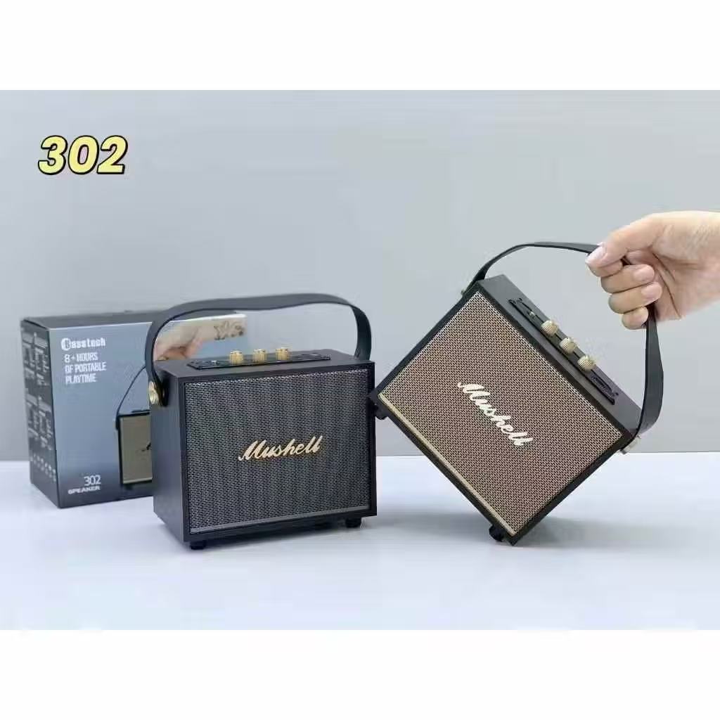 NEW ลำโพงบลูทูธ ไร้สาย เสียงดี XM-302 ลำโพงตู้ไม้แบบพกพา สำหรับใช้ใน ...