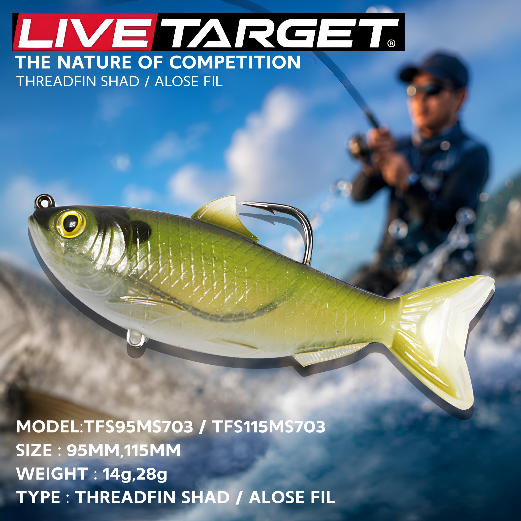 เหยื่อปลอม LIVETARGET THREADFIN SHAD / ALOSE FIL | Shopee Thailand