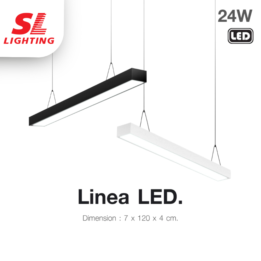 SL Lighting | Linea 24W โคมไฟออฟฟิศ Led รุ่น 23-LINEA-Led24W65 แสงขาว ...