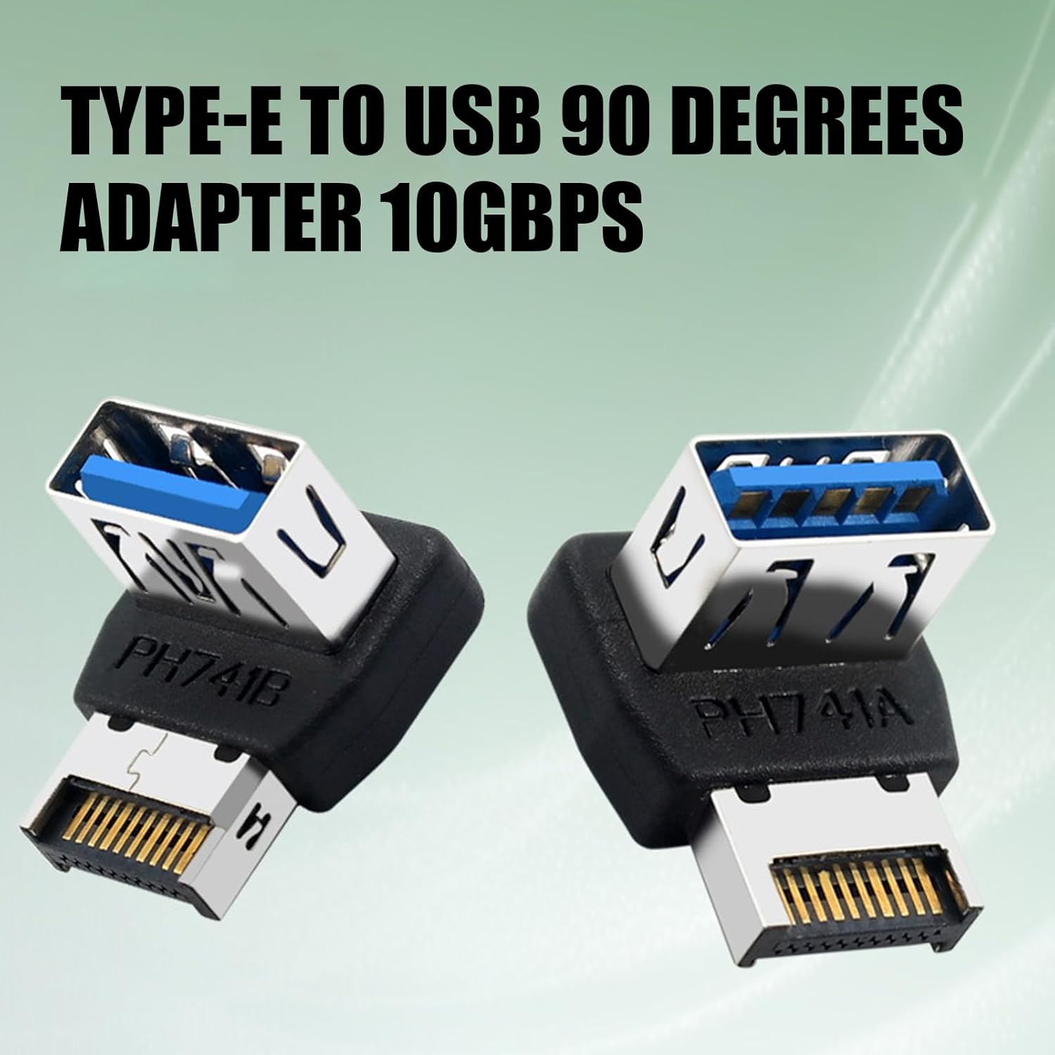 USB C 3.1 Front Panel Adapter 90 Degree Angled Type E Male to A Female ...