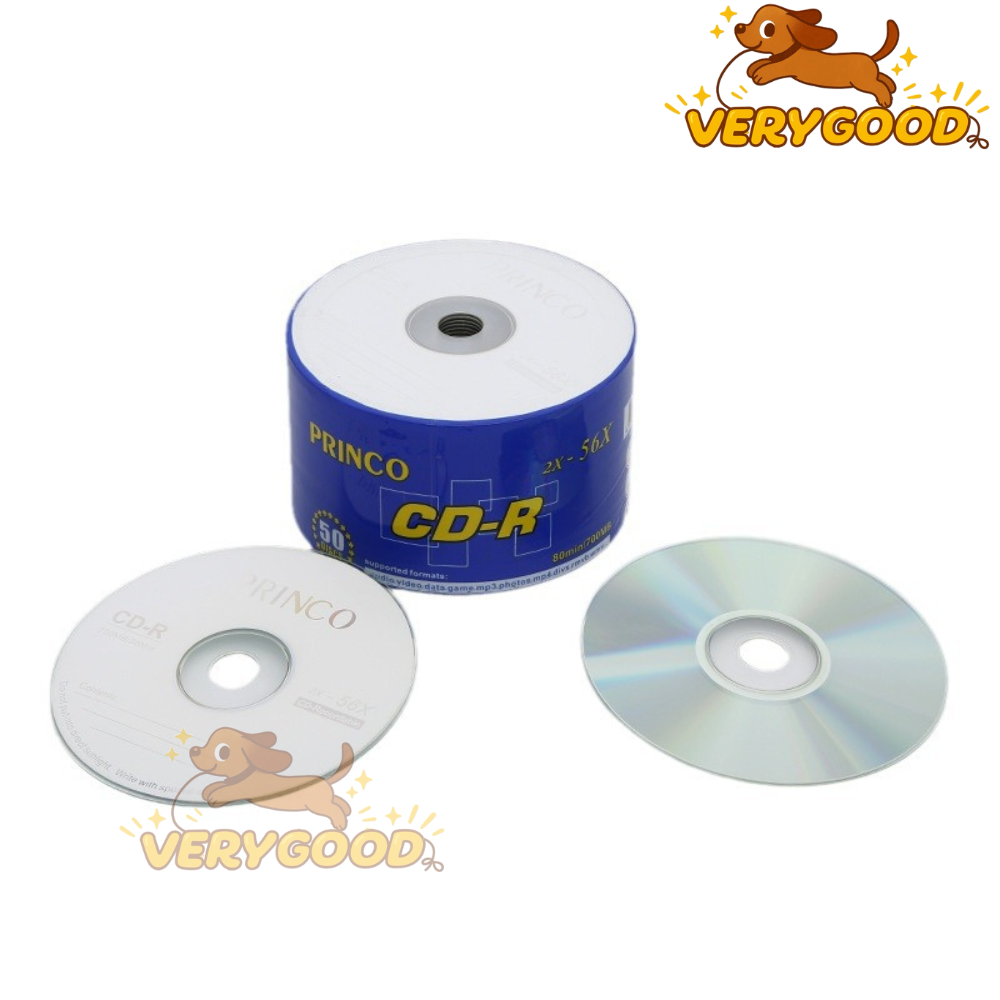 แผ่นซีดีPrinco💿 CD-R ความจุแผ่น 700 Mb / 80 นาที ยี่ห้อ PRINCO ของแท้ ...