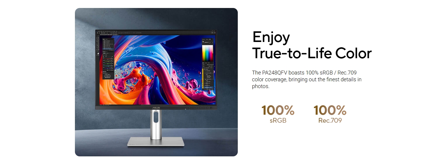 ASUS ProArt Display PA248QFV 24.1-inch, 16:10, IPS, WUXGA (1920 x 1200 ...