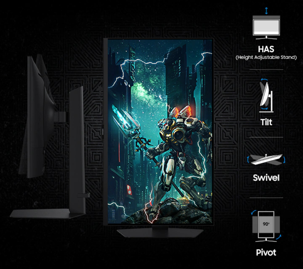 จอมอนิเตอร์ SAMSUNG Odyssey G7 LS27FG702EEXXT Gaming Monitor (IPS 4K ...