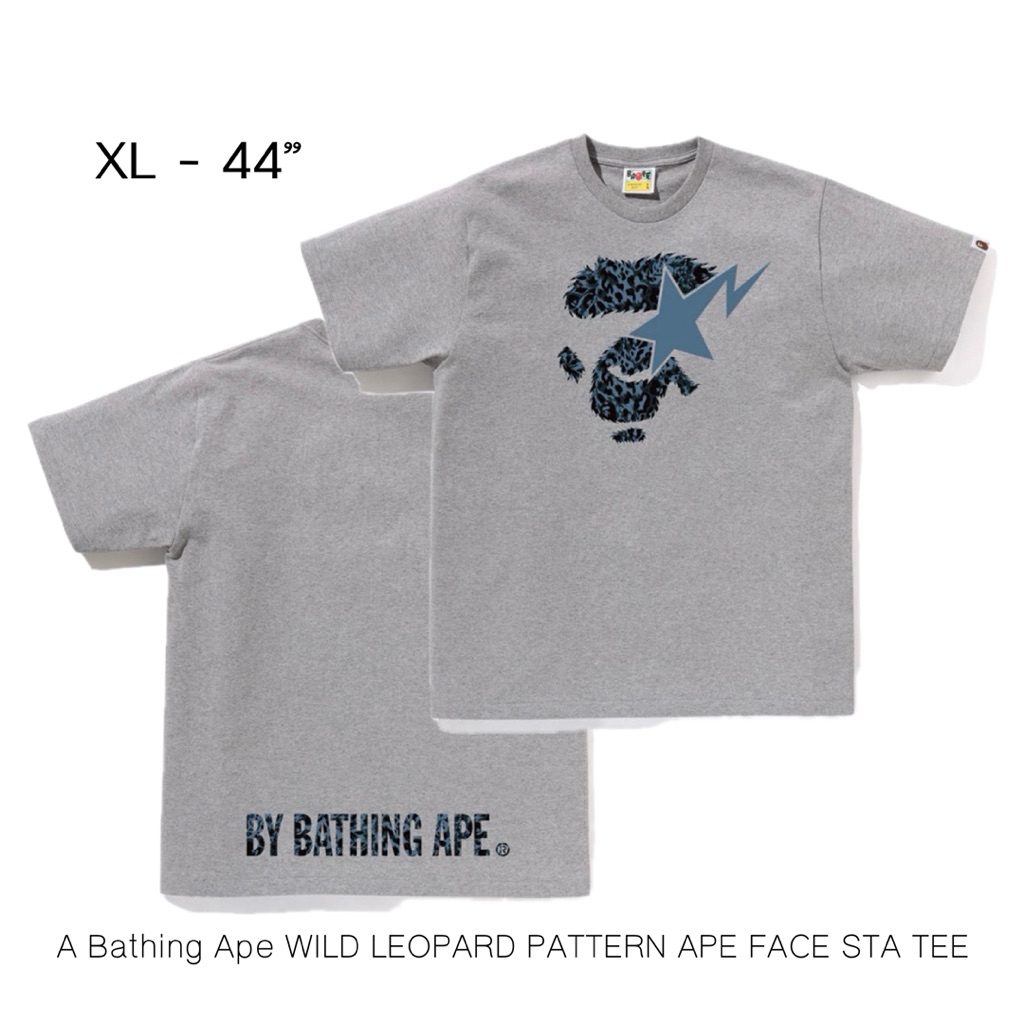 💚พร้อมส่ง💚 เสื้อยืด A Bathing Ape Bape ลาย WILD LEOPARD PATTERN APE ...