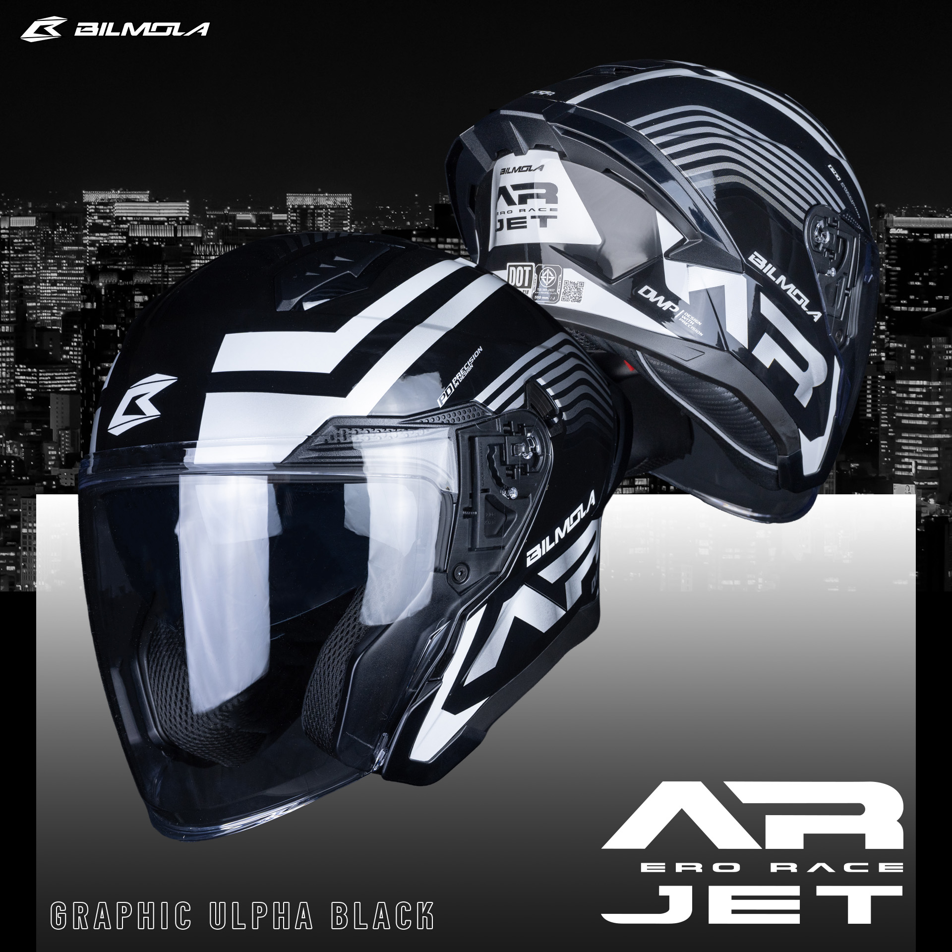 Bilmola รุ่น AR JET หมวกกันน็อคครึ่งใบ เปิดหน้า openface แว่นกันแดดสอง ...