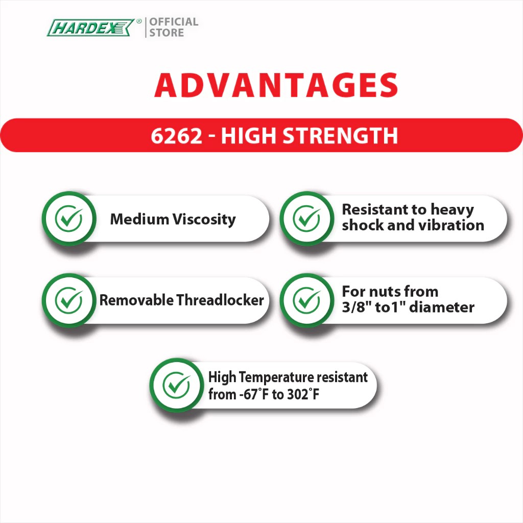 น้ำยาล็อกเกลียว น้ำยากันคลาย น้ำยาล็อกน็อต เบอร์ Hardex Thread-locker ...